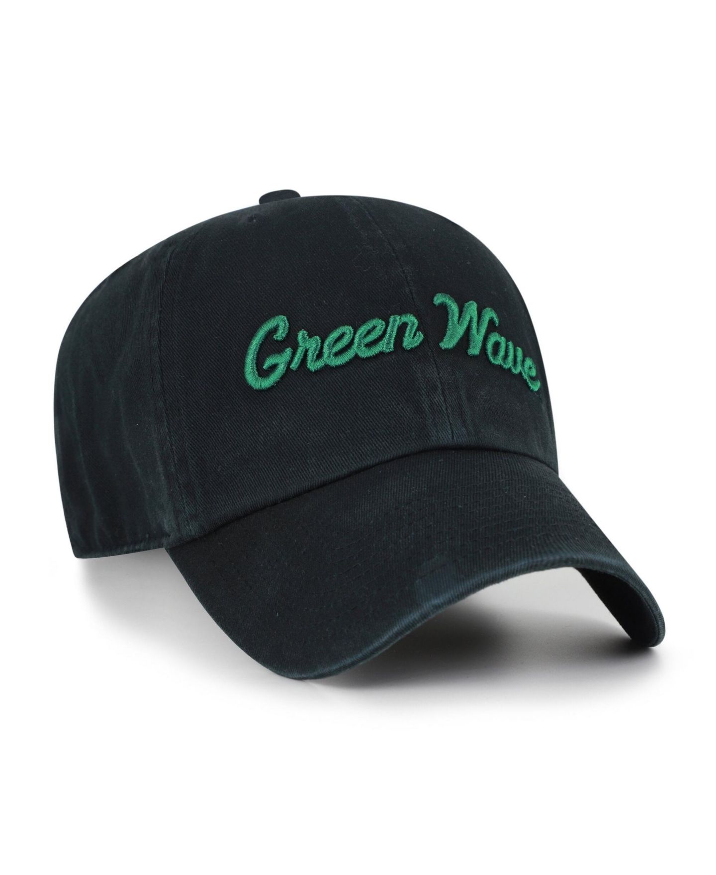 Мужская кепка '47 Brand Black Tulane Green Wave Vault Clean Up Adjustable Hat — фото 2