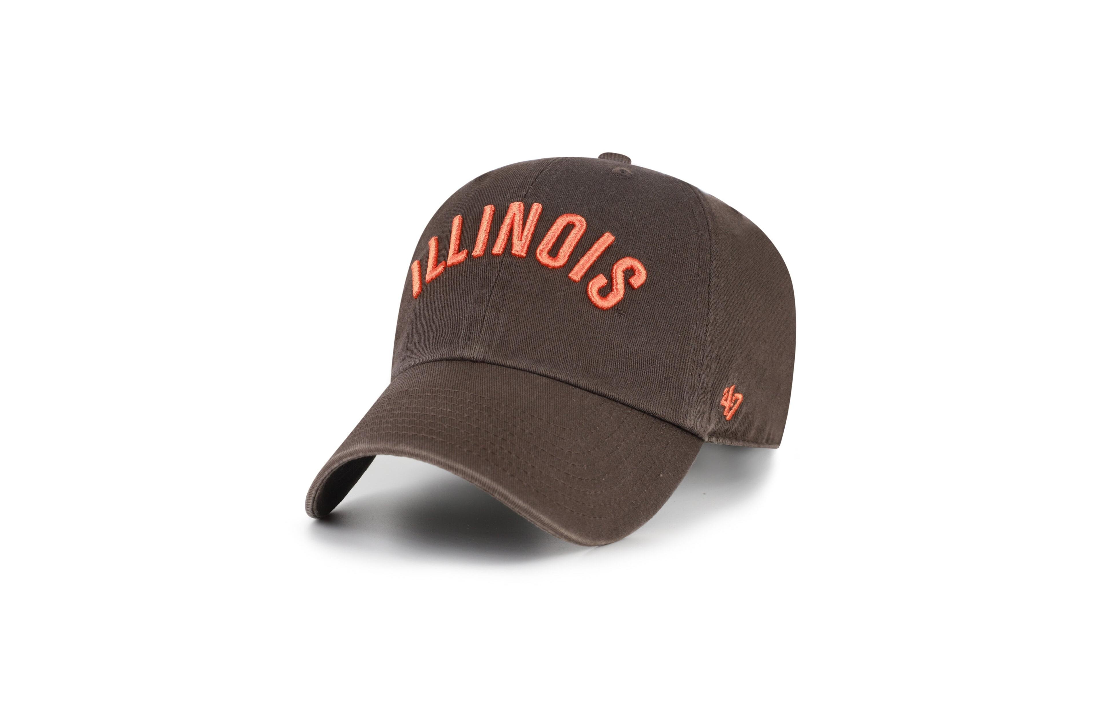 '47 Brand Men's Brown Illinois Fighting Illini Vault Clean Up Adjustable Hat