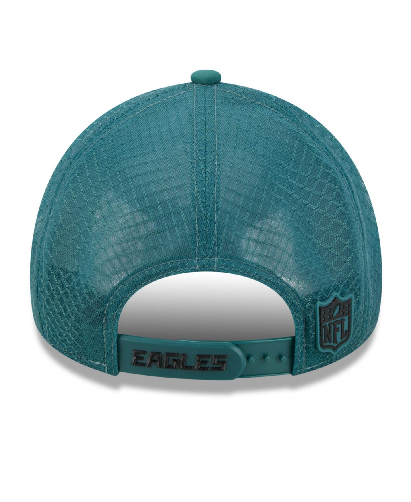 Детская кепка New Era Midnight Green Philadelphia Eagles 2026 Sideline Apex 9FORTY Adjustable Trucker Hat — фото 4
