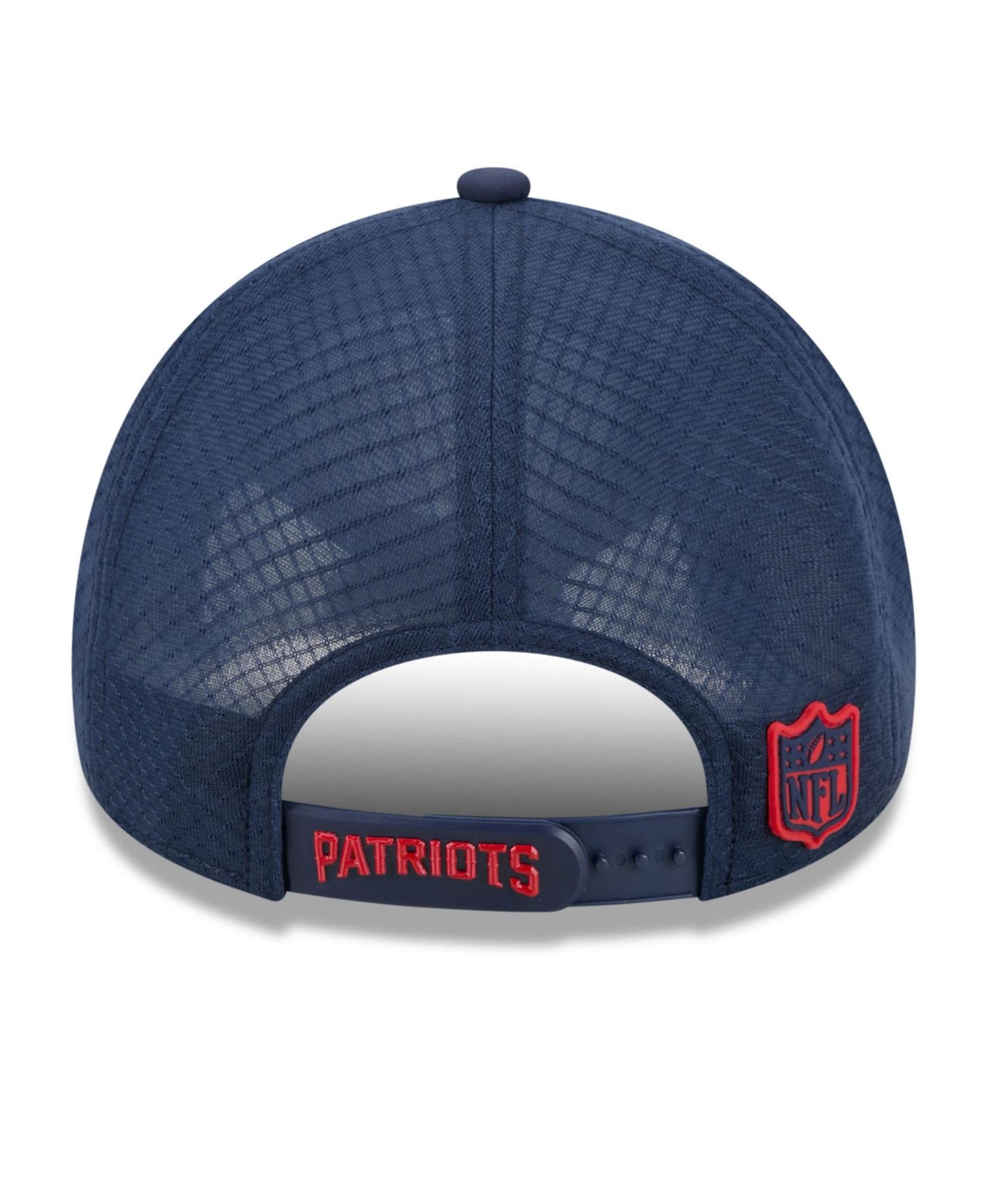Детская кепка New Era Navy New England Patriots 2026 Sideline Apex 9FORTY Adjustable Trucker Hat — фото 4