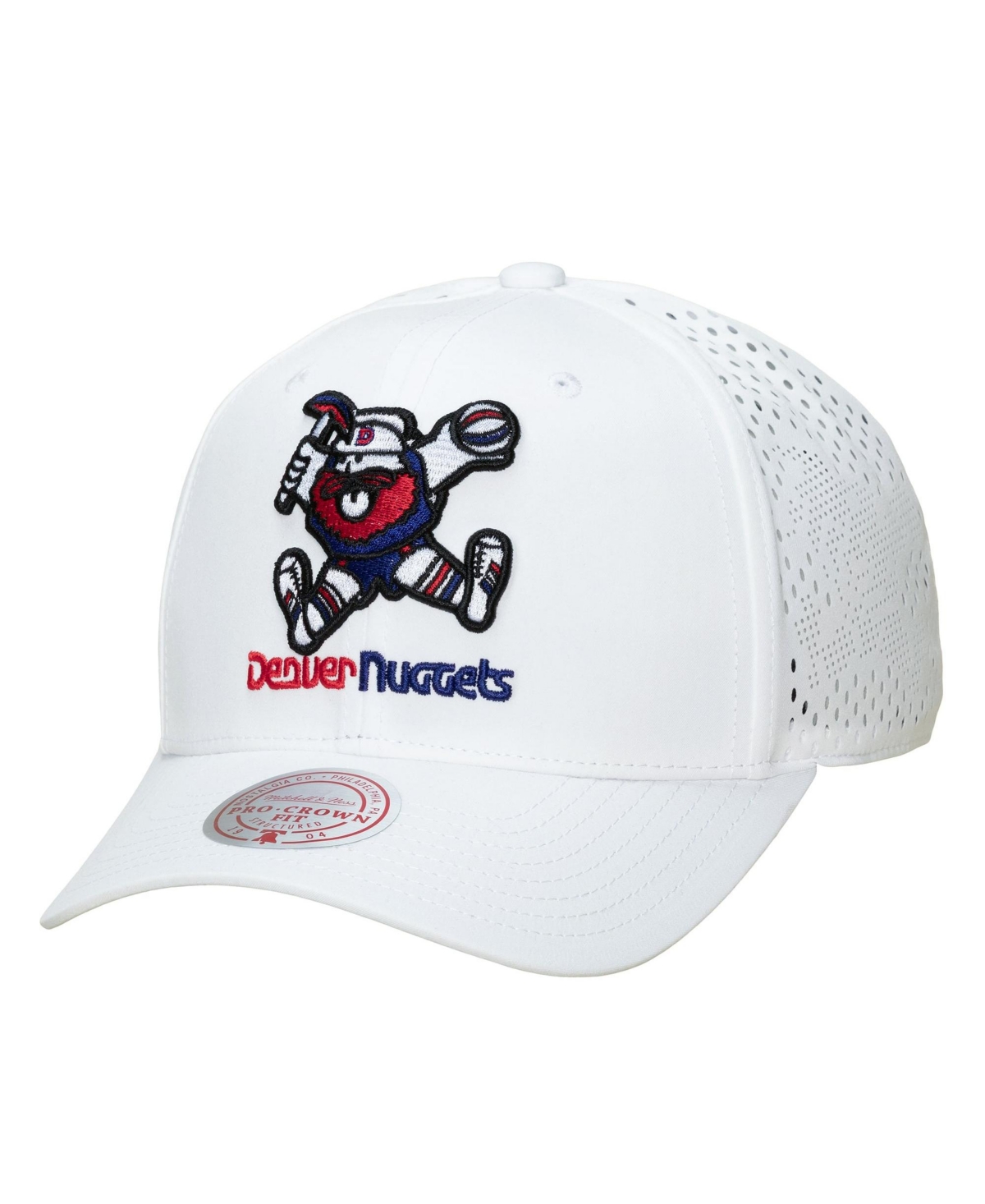 Mitchell & Ness Men's Mitchell Ness White Denver Nuggets Perfect Lightweight Pro Crown Adjustable Hat - White