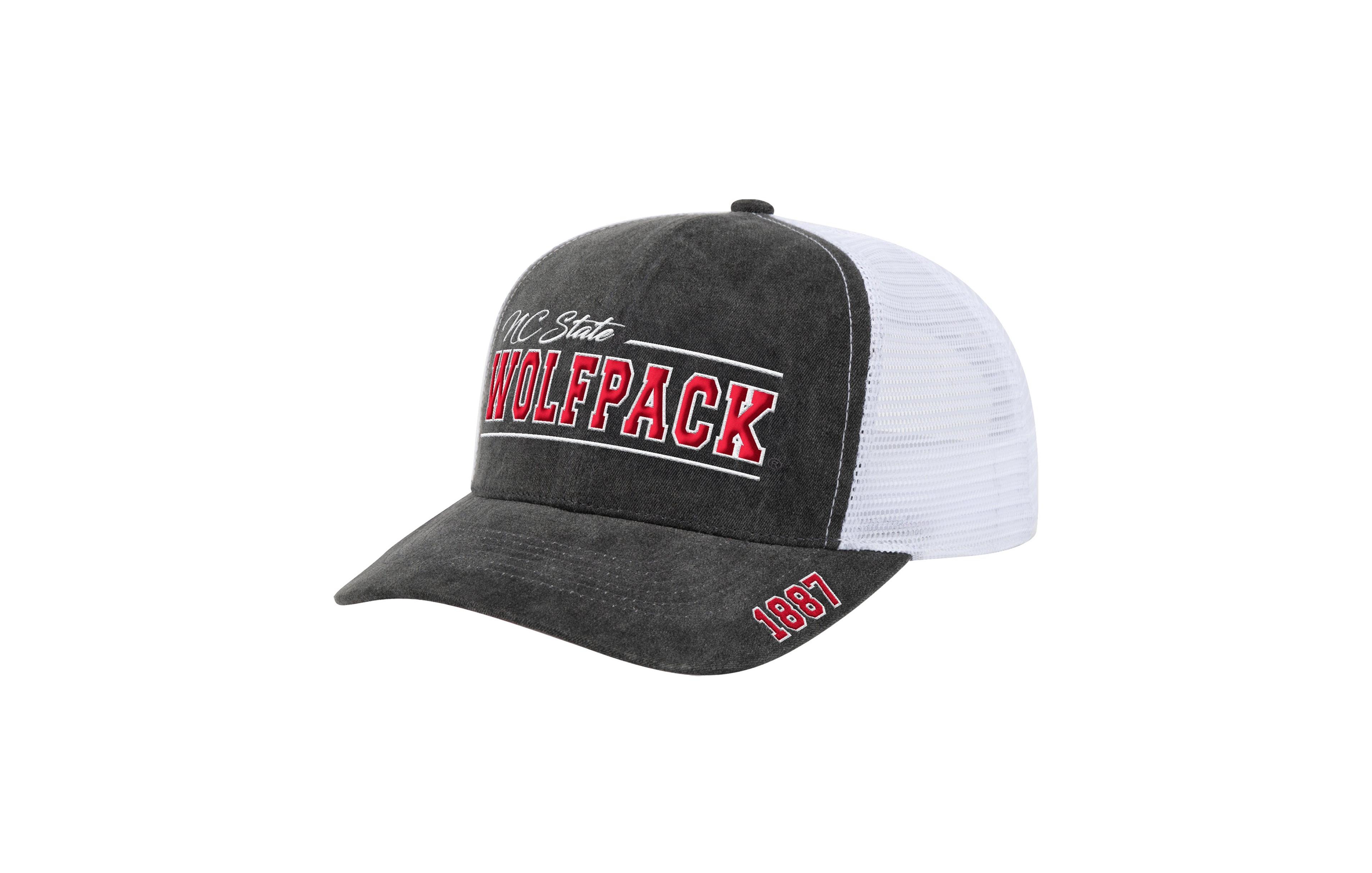 Colosseum Men's and Women's Gray Nc State Wolfpack Billy 2400 Adjustable Trucker Hat