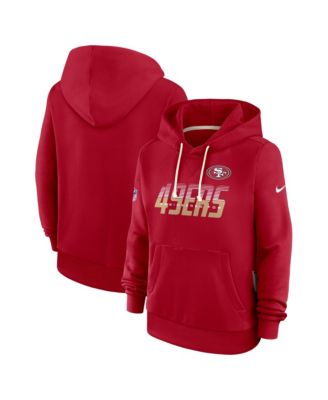 Women's Scarlet San Francisco 49ers Sideline Standard Issue Dri-FIT Hoodie