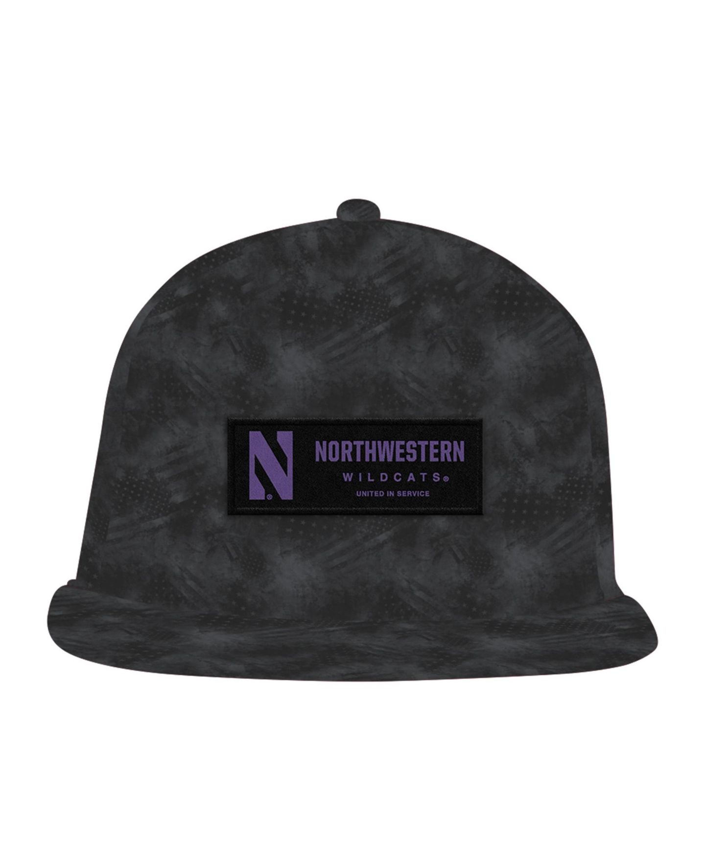 Мужская кепка Under Armour Charcoal Northwestern Wildcats Freedom Collection ArmourFuse Snapback Hat — фото 2