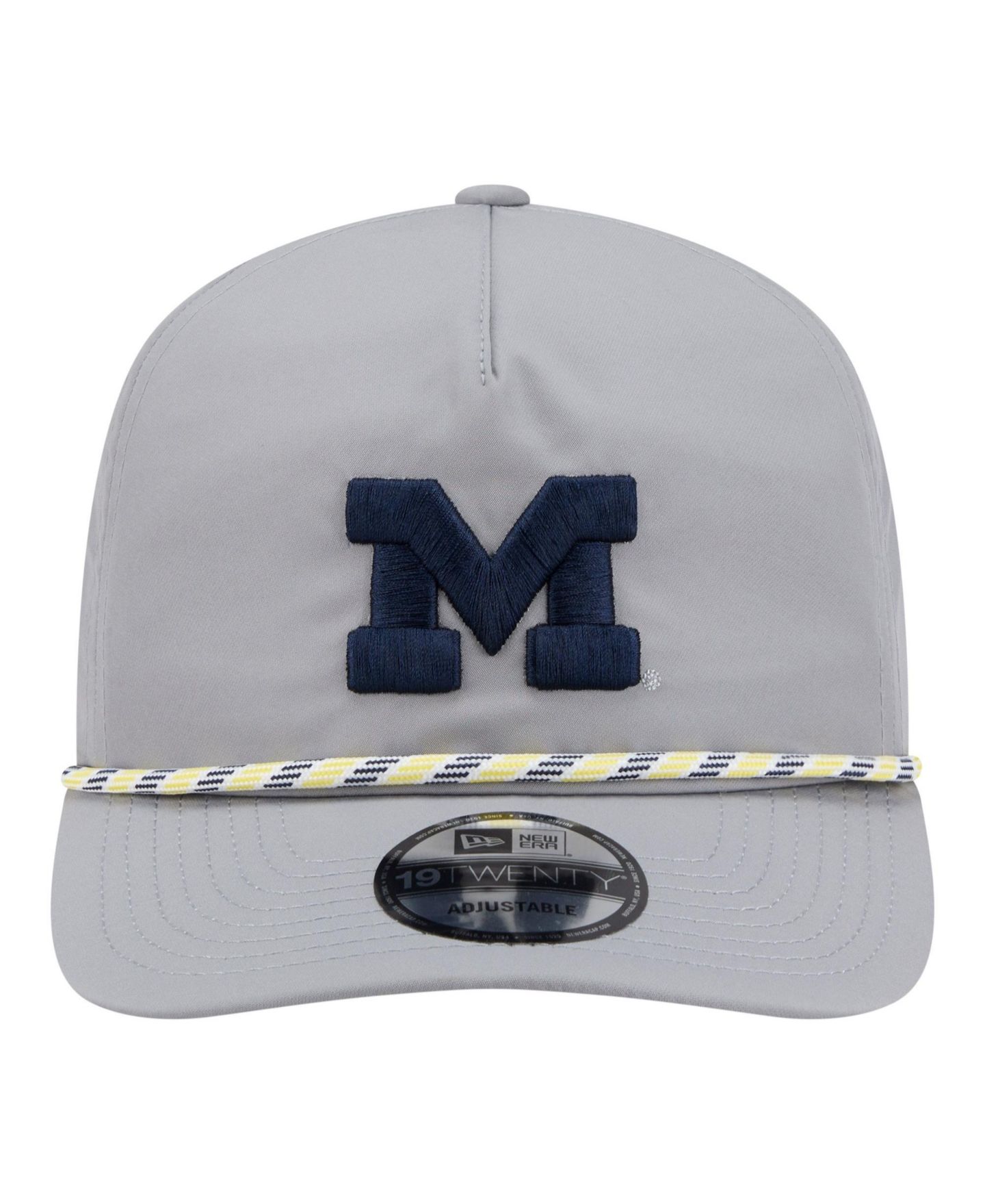 Мужская кепка New Era Gray Michigan Wolverines 19TWENTY Adjustable Hat — фото 2
