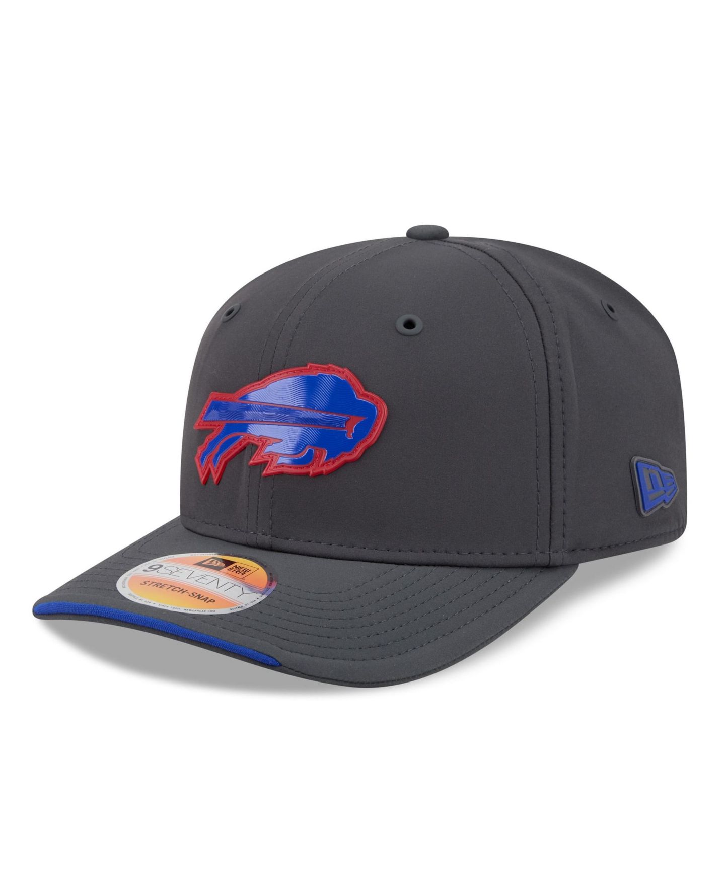Мужская кепка New Era Gray Buffalo Bills 2026 Sideline Alternate 9SEVENTY Adjustable Hat — фото 1