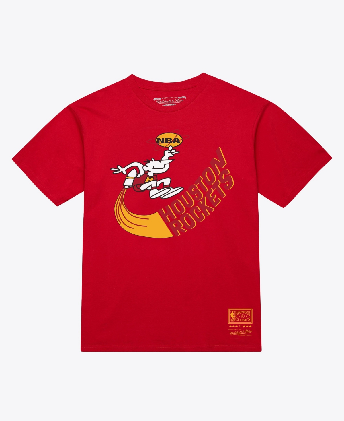 Mitchell & Ness Men's And Women's Red Houston Rockets Hardwood Classics Arch T-shirt