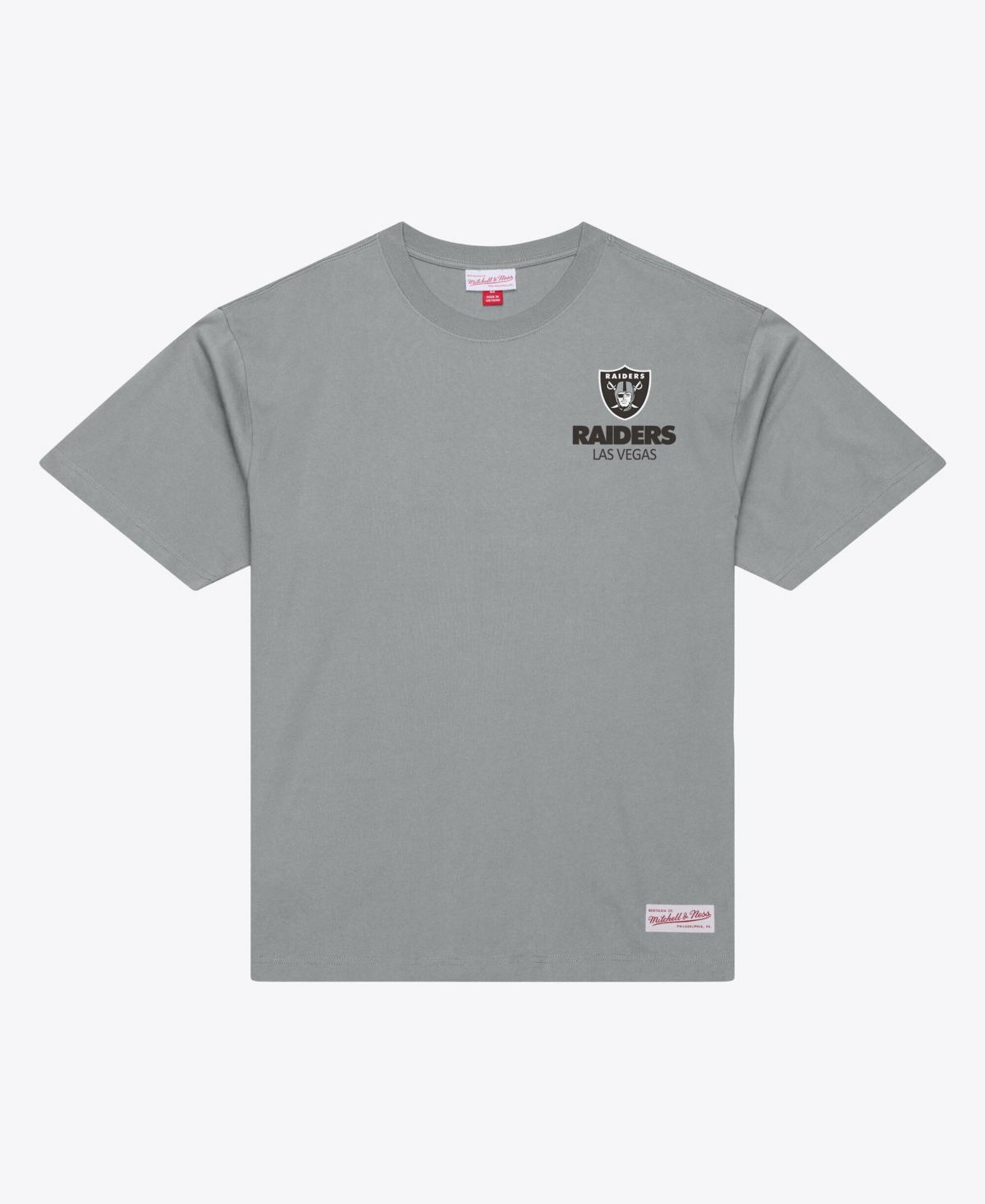 Mitchell & Ness Men's Mitchell Ness Gray Las Vegas Raiders Core Essentials Micro Logo T-Shirt - Gray