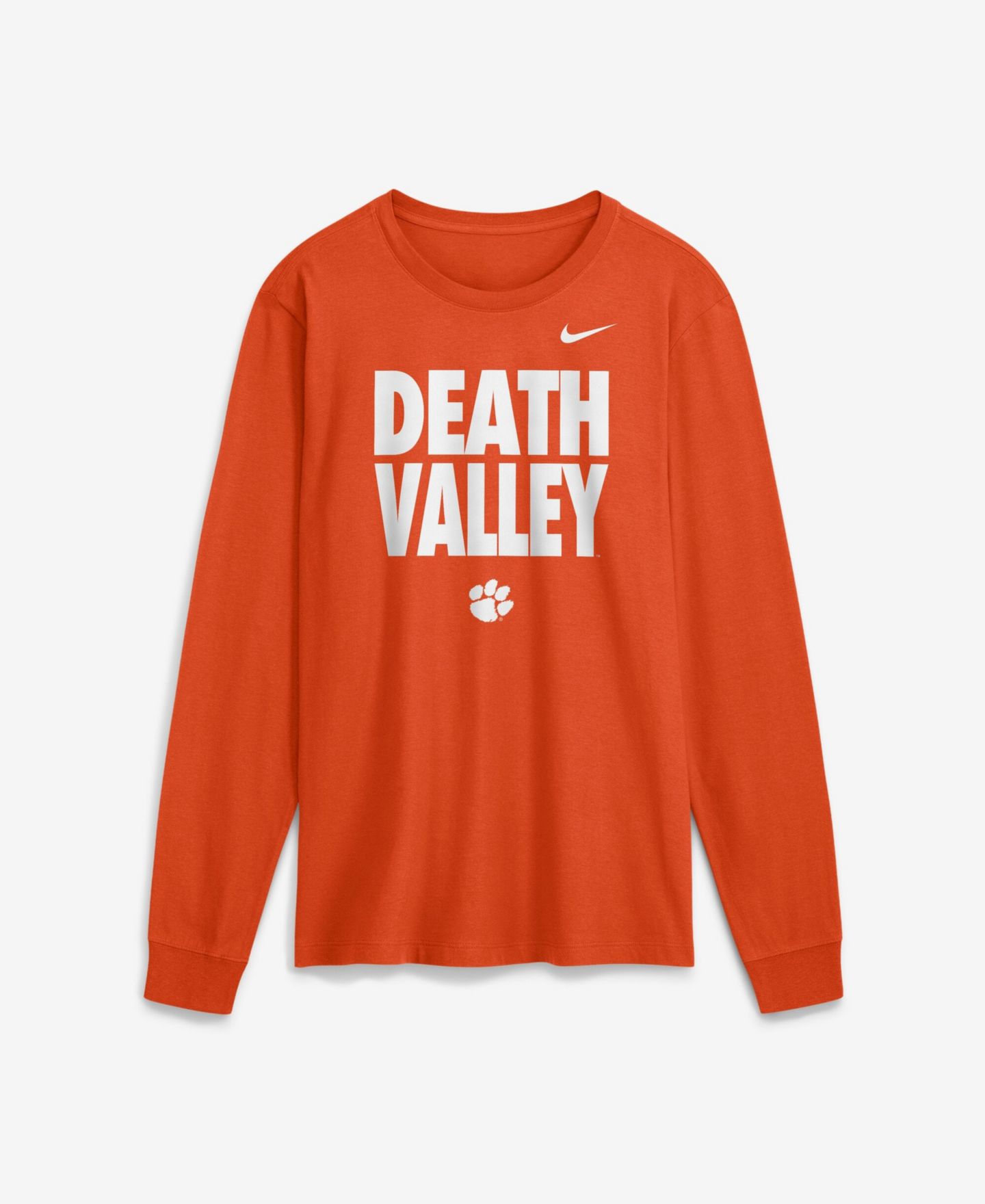 Мужская футболка Nike Orange Clemson Tigers 2026 Sideline Slogan Dri-FIT Long Sleeve — фото 1