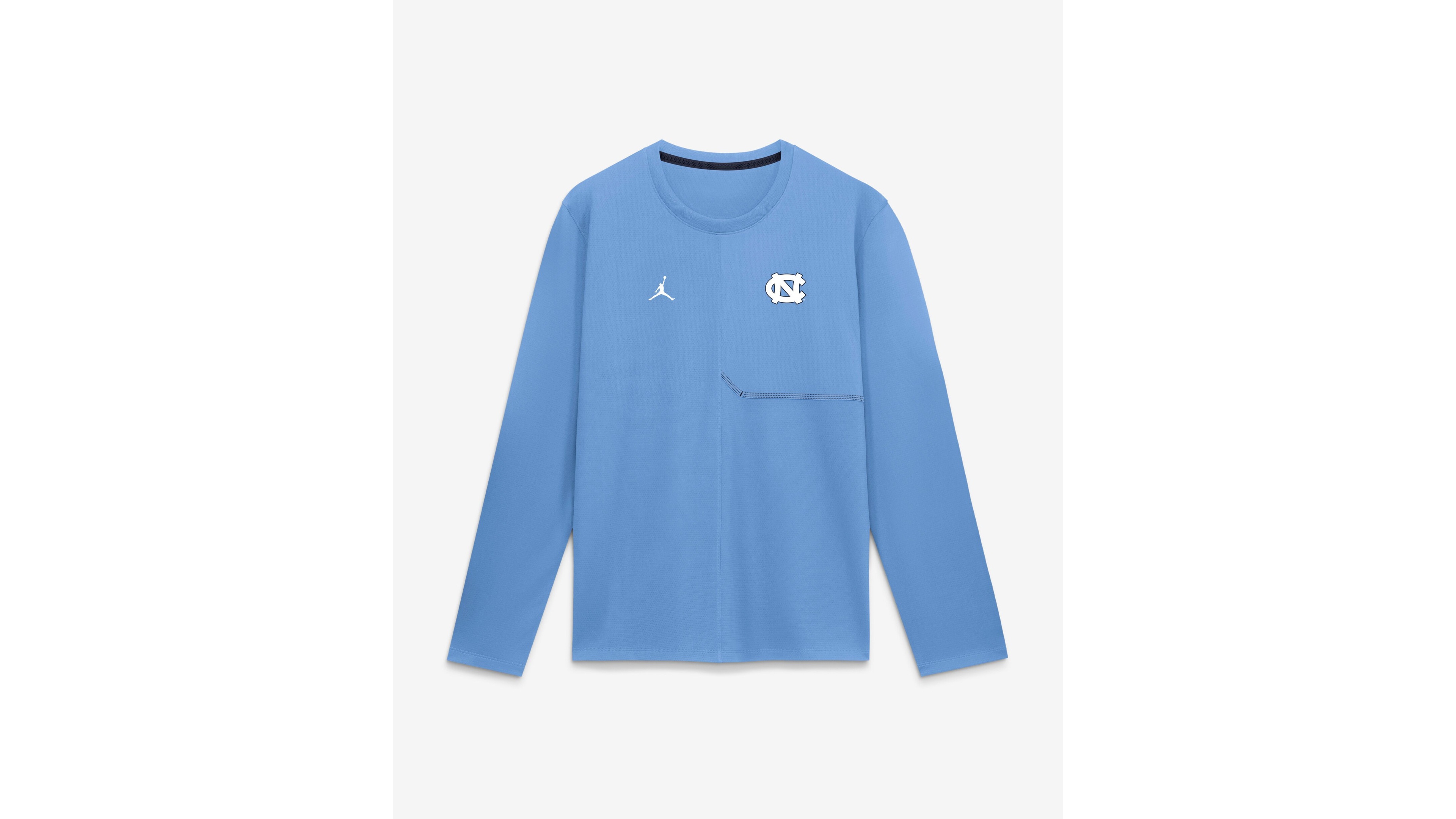 Jordan Men's Carolina Blue North Tar Heels 2026 Sideline Coaches Uv Dri-fit Long Sleeve Shirt