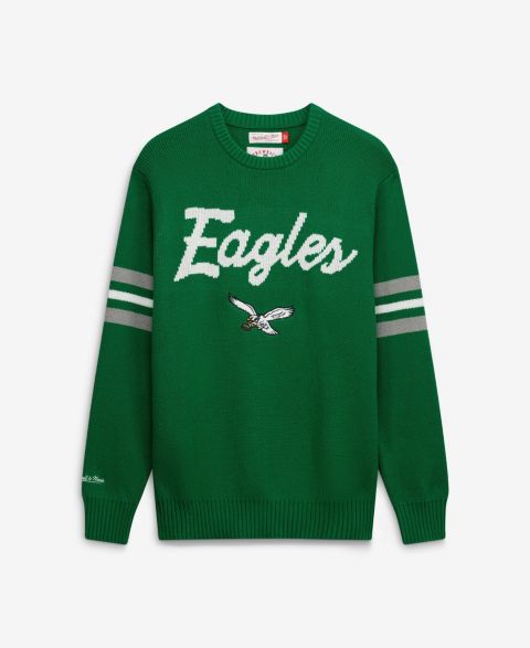 Мужской свитер Mitchell & Ness Kelly Green Philadelphia Eagles Head Coach