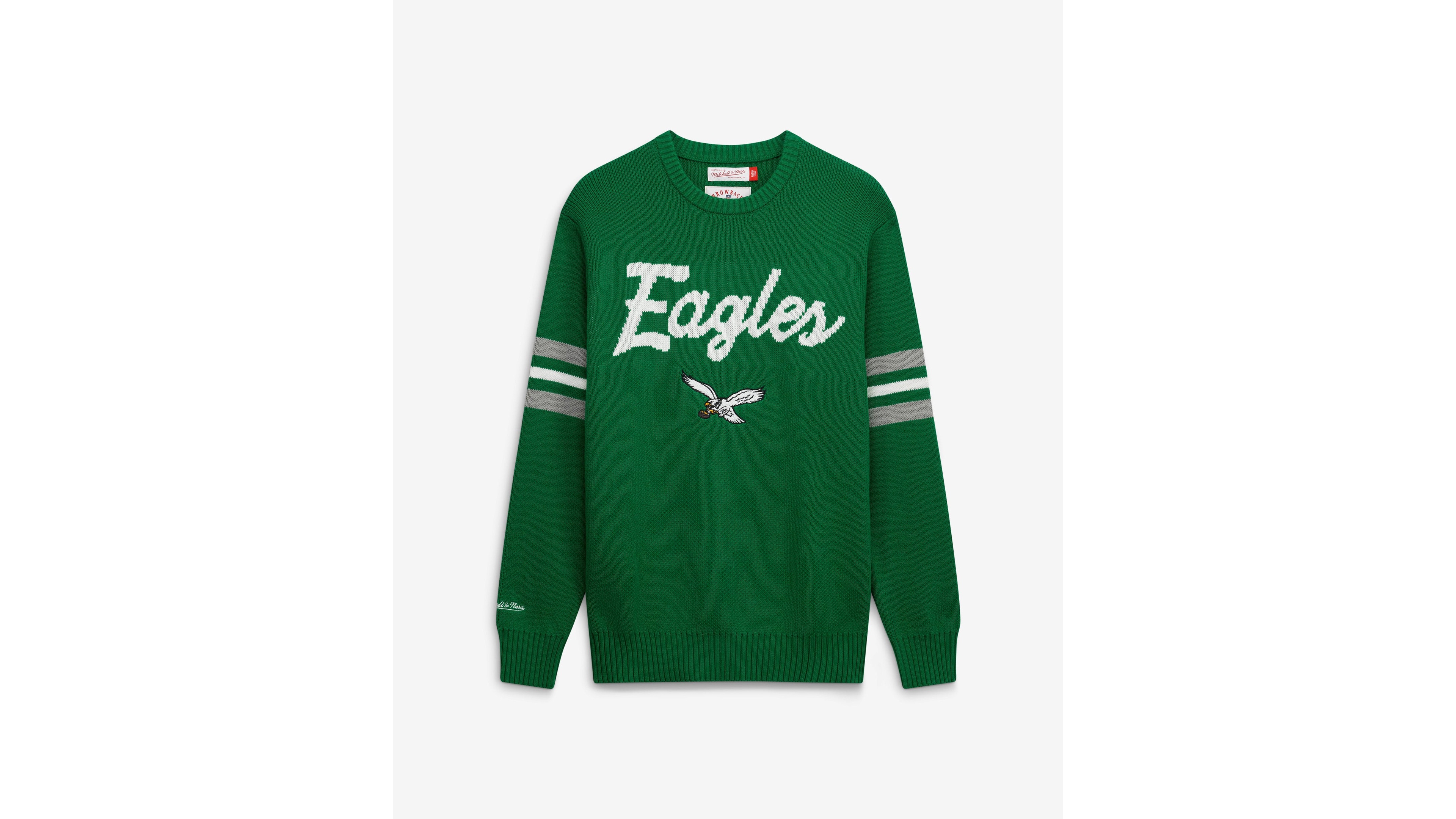 Mitchell & Ness Men's Kelly Green Philadelphia Eagles Head Coach Sweater