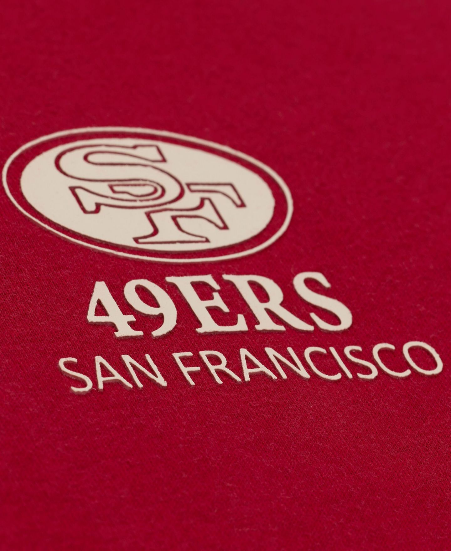 Мужская толстовка Mitchell & Ness Scarlet San Francisco 49ers Core Essentials Micro Logo Fleece — фото 3
