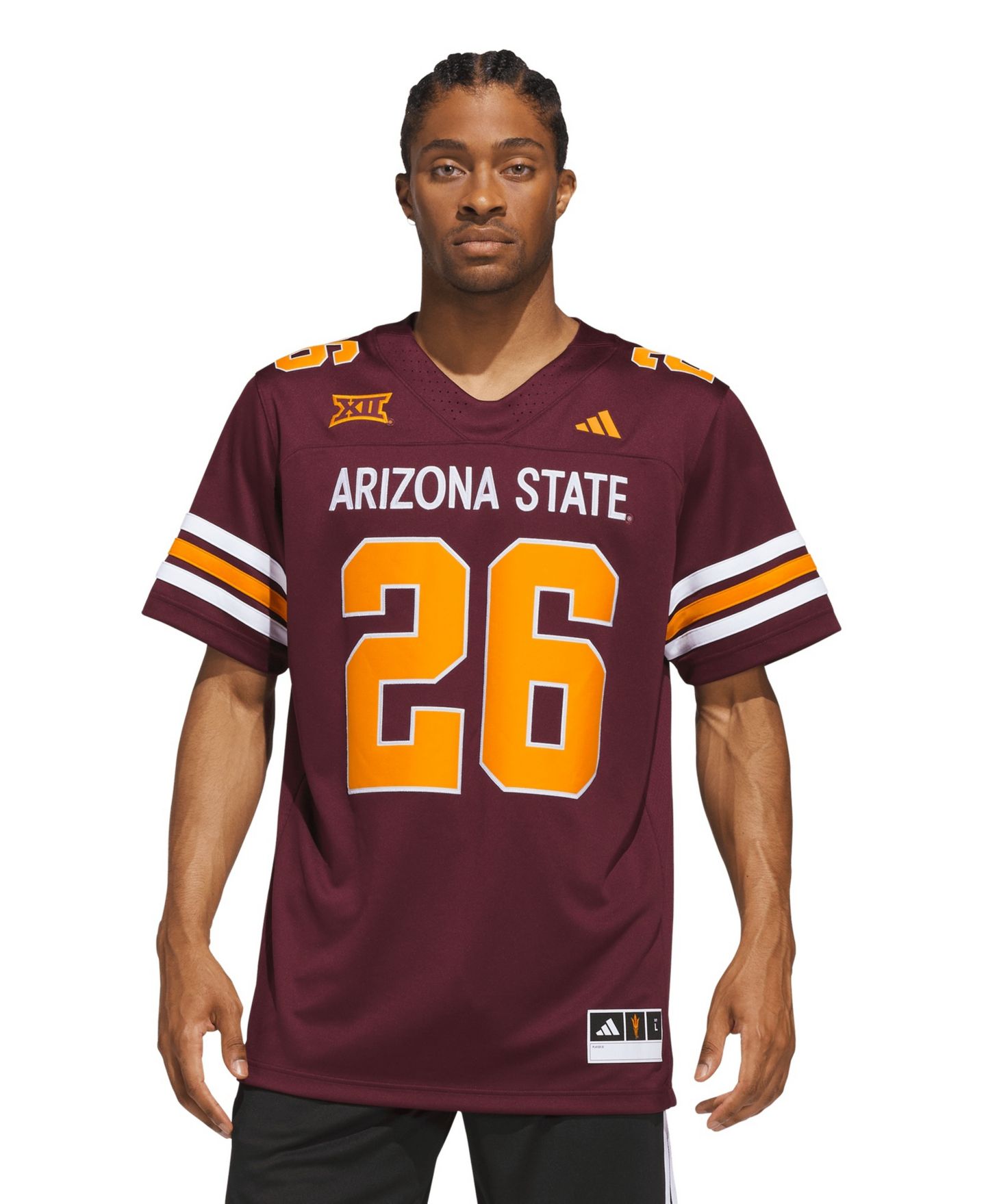 Мужской топ adidas #26 Maroon Arizona State Sun Devils Roses & Devils Premier Strategy Jersey — фото 1