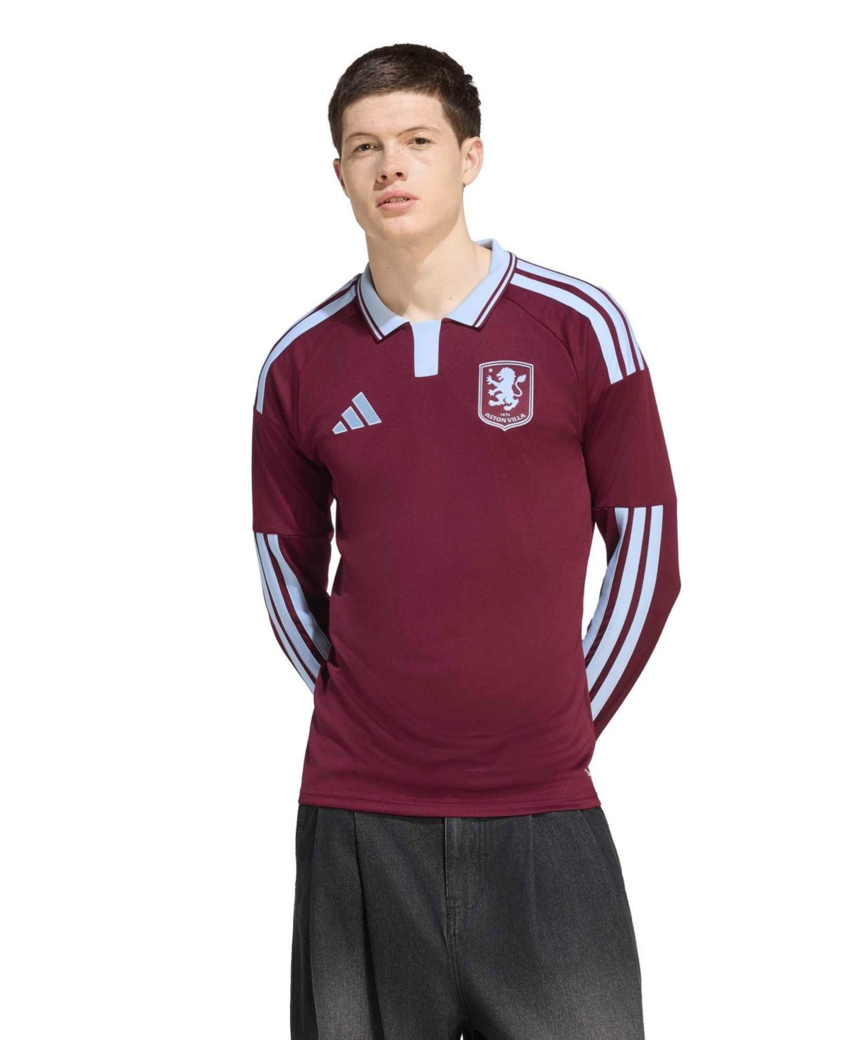 adidas Men's Claret Aston Villa Home 2026/27 Home Replica Long Sleeve Jersey