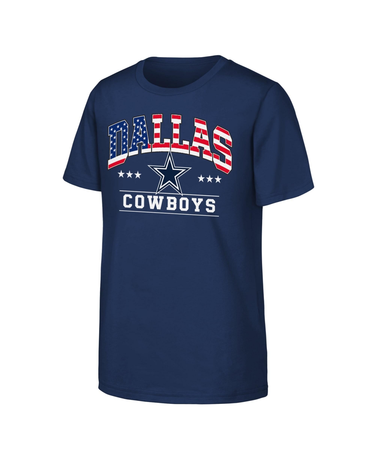 Nfl Kids' Big Boys And Girls Navy Dallas Cowboys Americana Arch T-shirt