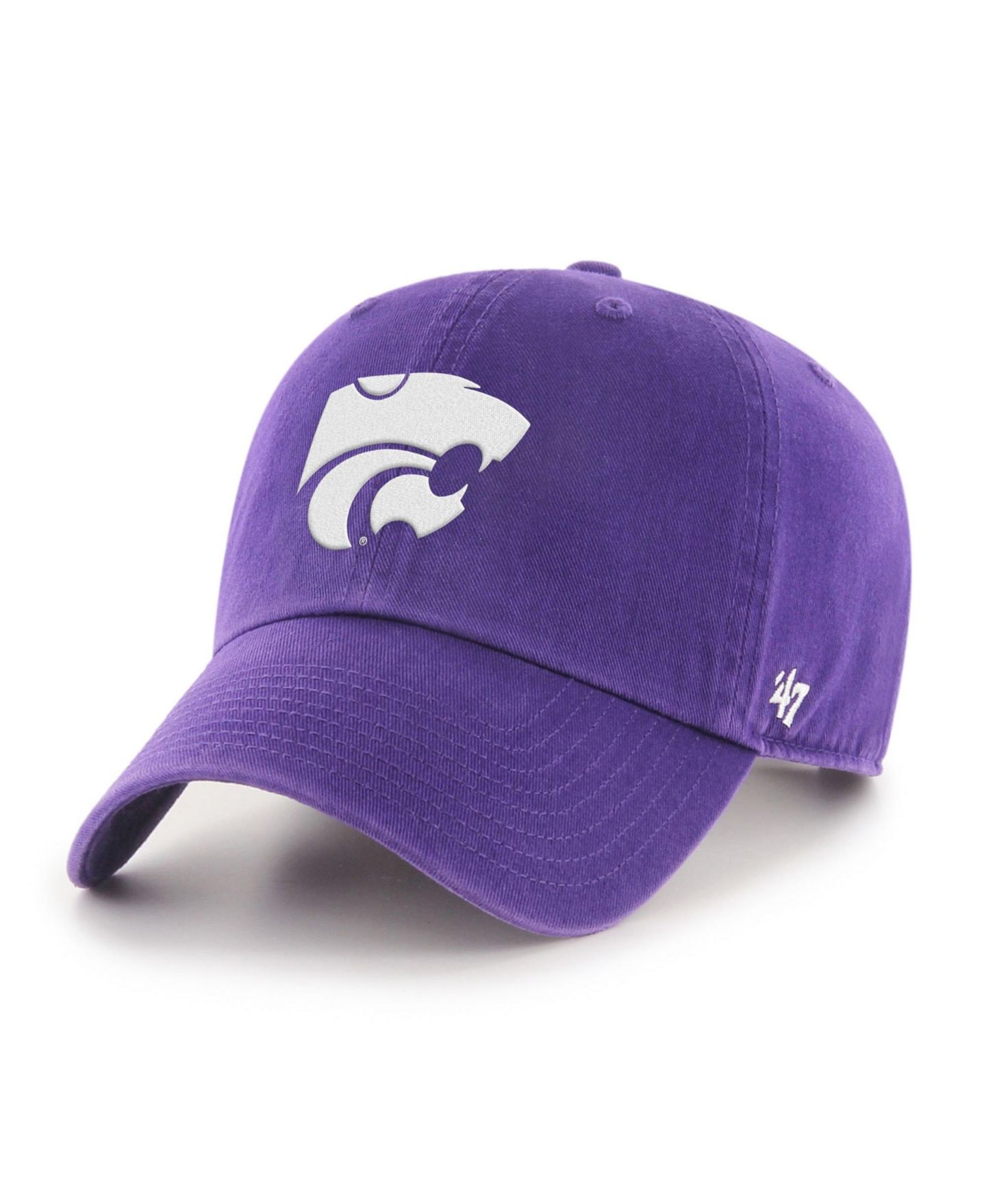 Мужская кепка '47 Brand Purple Kansas State Wildcats Americana Heritage Clean Up Adjustable Hat — фото 2