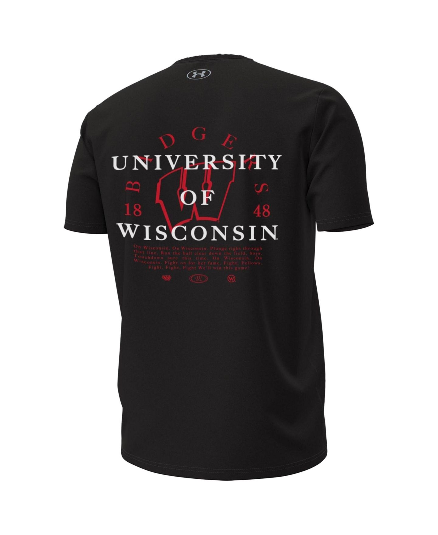 Мужская футболка Under Armour Black Wisconsin Badgers 2026 Sideline Performance — фото 3