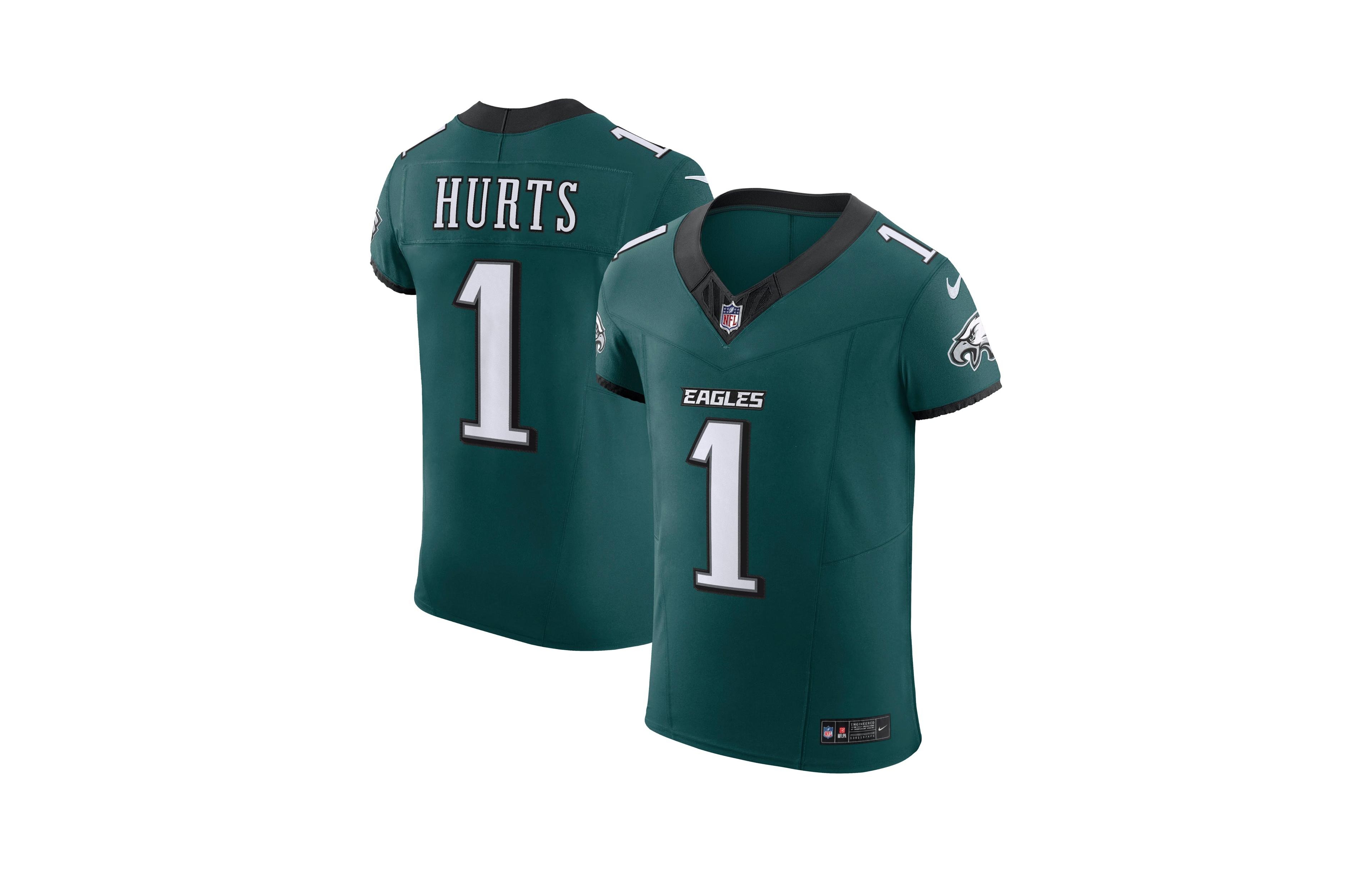 Nike Men's Jalen Hurts Midnight Green Philadelphia Eagles Team Vapor F.u.s.e. Elite Jersey