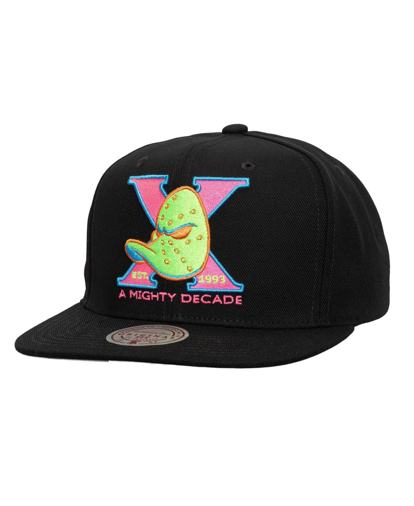 Мужская кепка Mitchell & Ness Black Anaheim Ducks Summer Nights Snapback Hat — фото 1