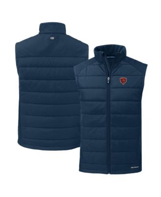 Men's Navy Chicago Bears Throwback Evoke Hybrid Eco Softshell Recycled Full-Zip Vest