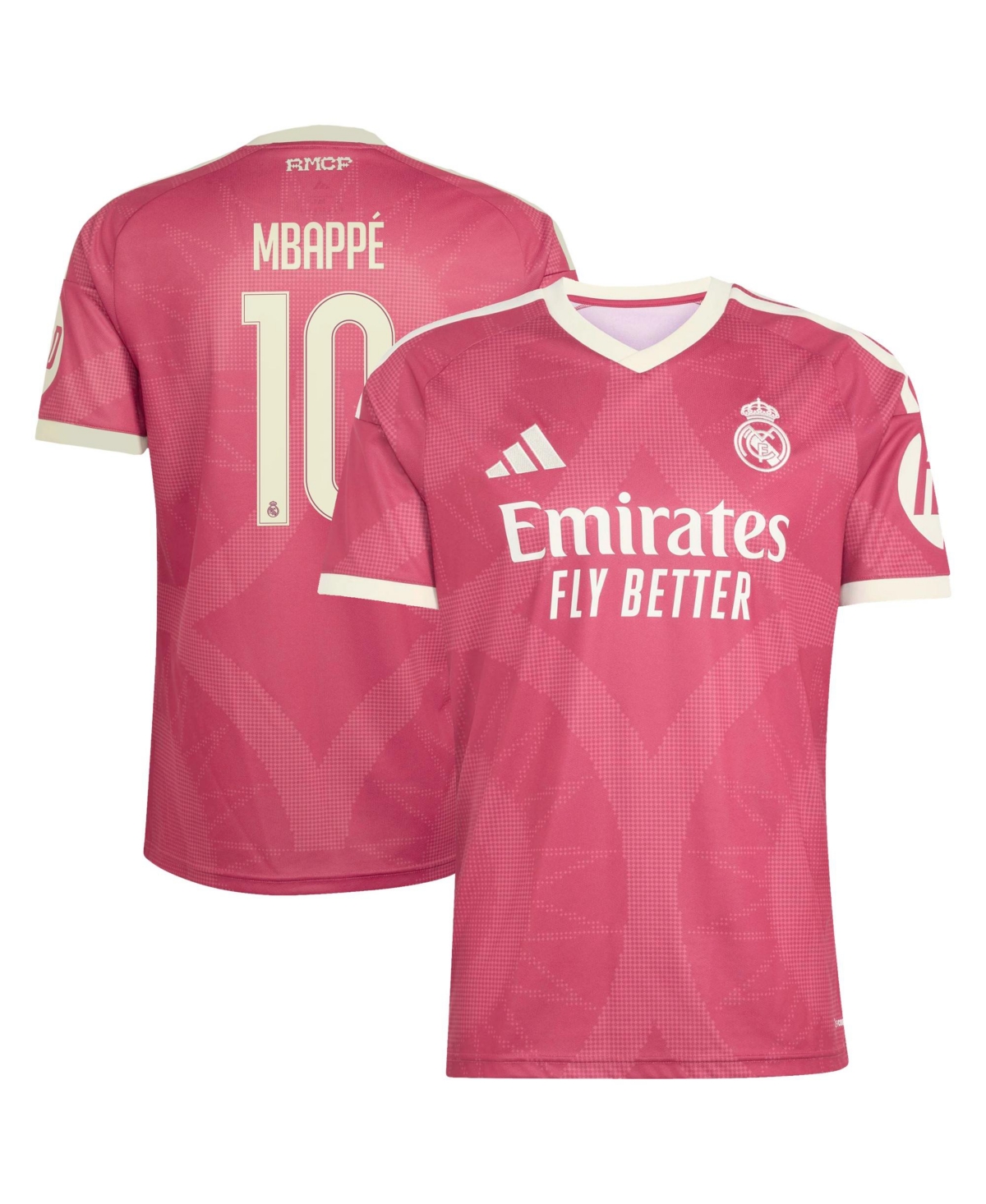 adidas Men's Kylian Mbappe Pink Real Madrid 2026/27 Third Replica Jersey