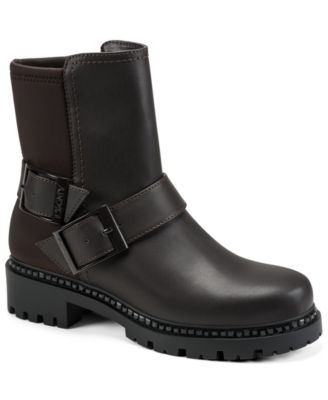 Women's Roselle Moto Lug Sole Faux Leather Booties