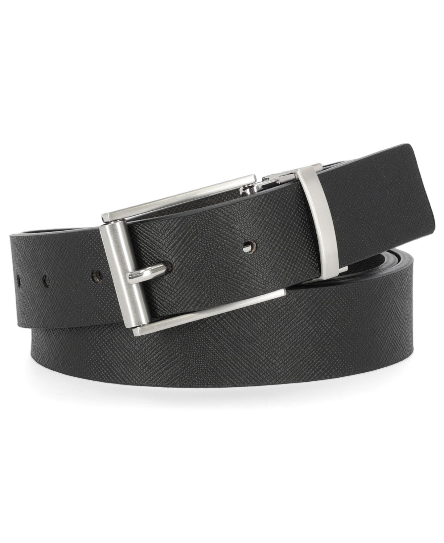 Мужской ремень Steve Madden Reversible Roller Buckle Belt, цвет: Чёрный / Коричневый — фото 2