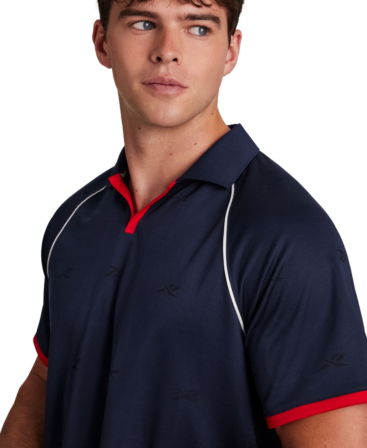 Мужское поло Reebok United Logo Relaxed-Fit Jersey Polo, цвет: Тёмно-синий — фото 4
