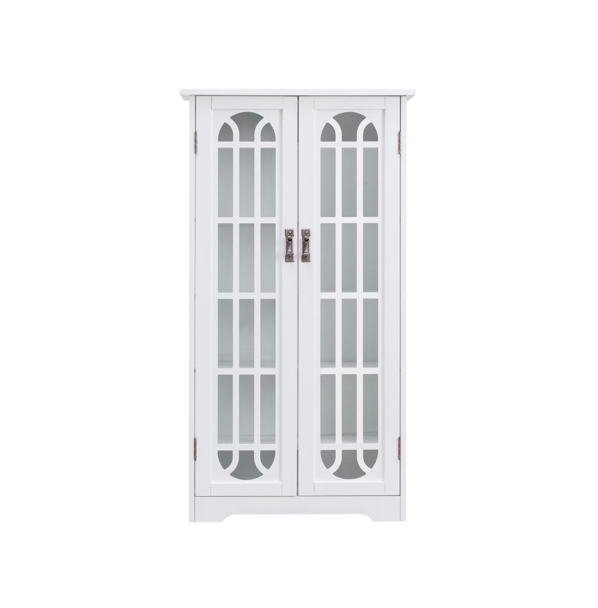 Augusta Home Window Pane Media Cabinet - White