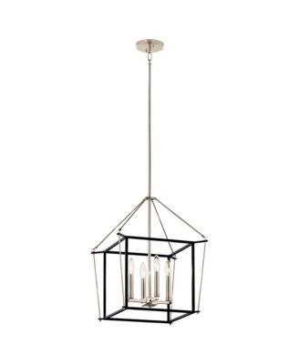 Eisley 16" Wide 4-Light Open Black and Polished Nickel Pendant