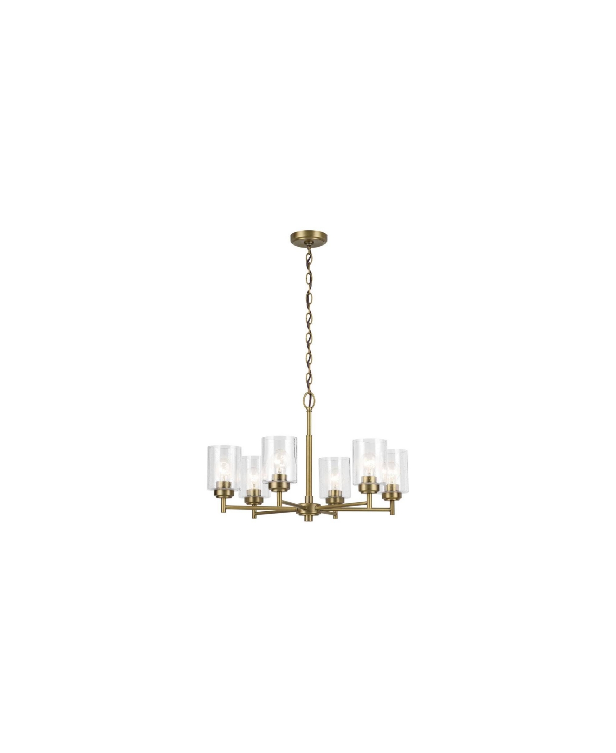 Kichler Winslow 16.5" 6-Light Chandelier in Natural Brass - Gold