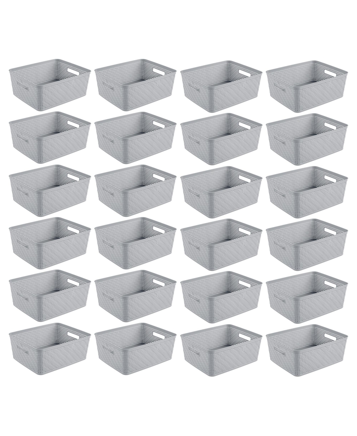 Sterilite 14'' x 11.5'' x 5'' Woven Rectangular Short Basket Organizer ( Pack