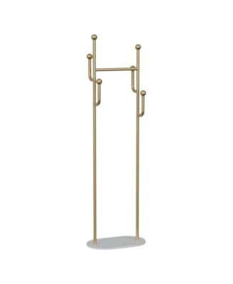 Metal Clothing Rack with Marble Base, Freestanding Garment Hanger