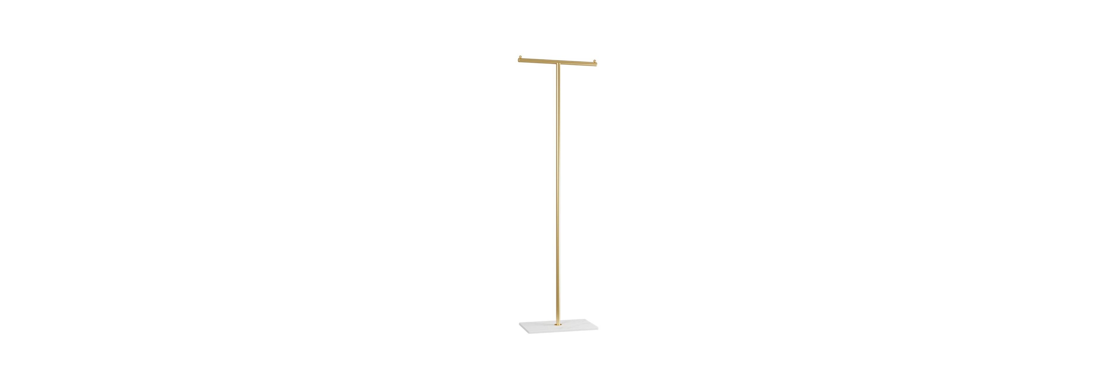 Slickblue Metal Garment Rack with Marble Base, Freestanding Clothes Organizer