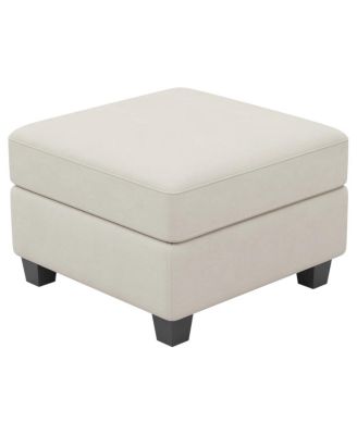 Velvet Storage Ottoman