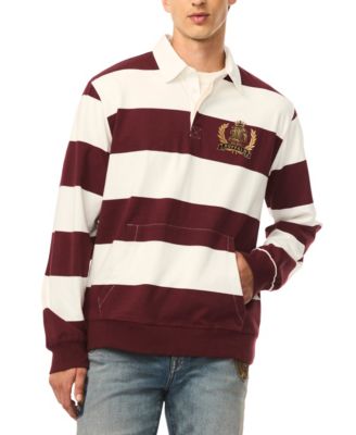 Men's Kapeo Rugby Stripe Long-Sleeve Polo Shirt