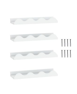 16 Inch Kids Floating Wall Shelves Set of 4 for Nursery Book Storage