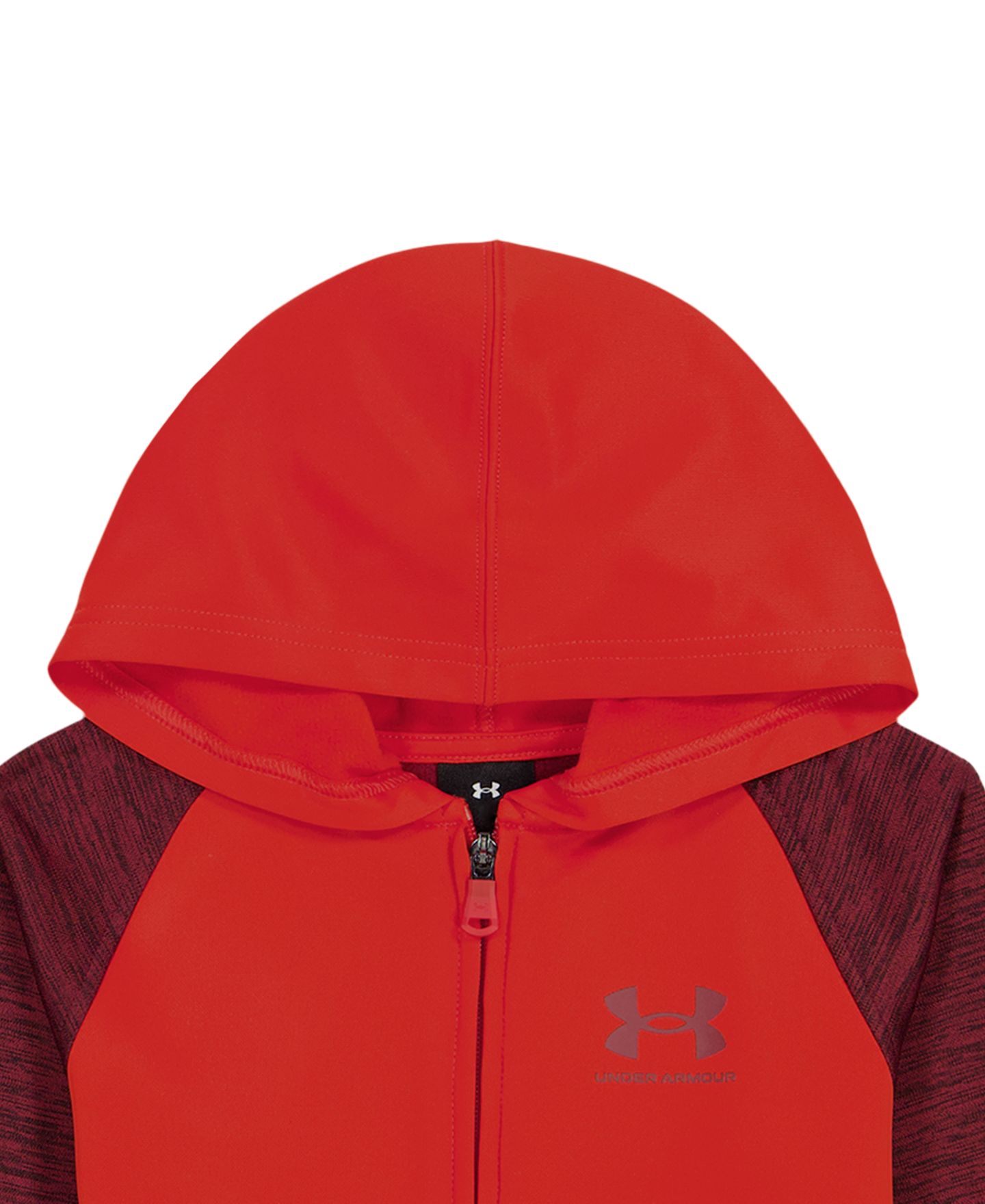 Under Armour Boys' 2T-7 Color Block Zip-Up Hoodie and Joggers, 2-Piece Set, цвет: Красный — фото 3