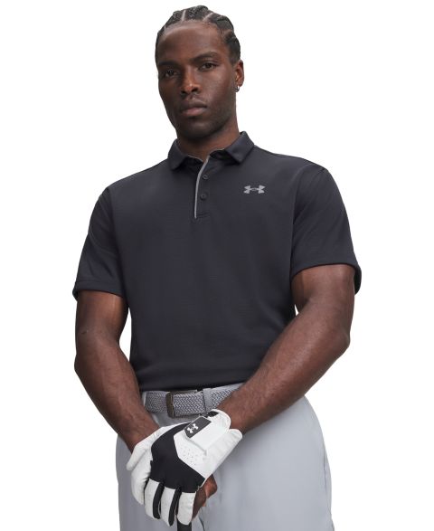 Мужское поло Under Armour Tech Short-Sleeve Polo Shirt, цвет: Чёрный