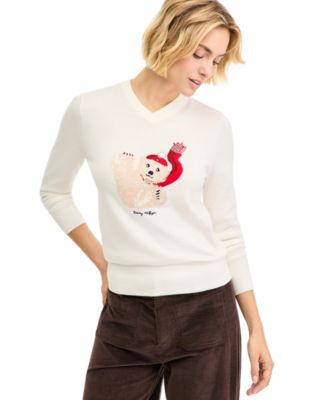Women's Intarsia V-Neck Sweater