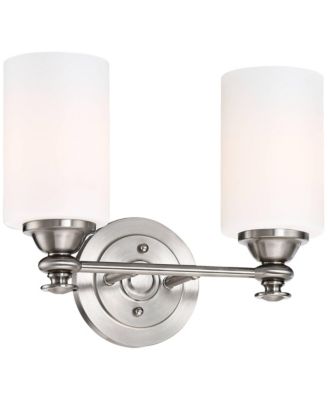Dardyn 13 1/4" High Brushed Nickel 2-Light Wall Sconce