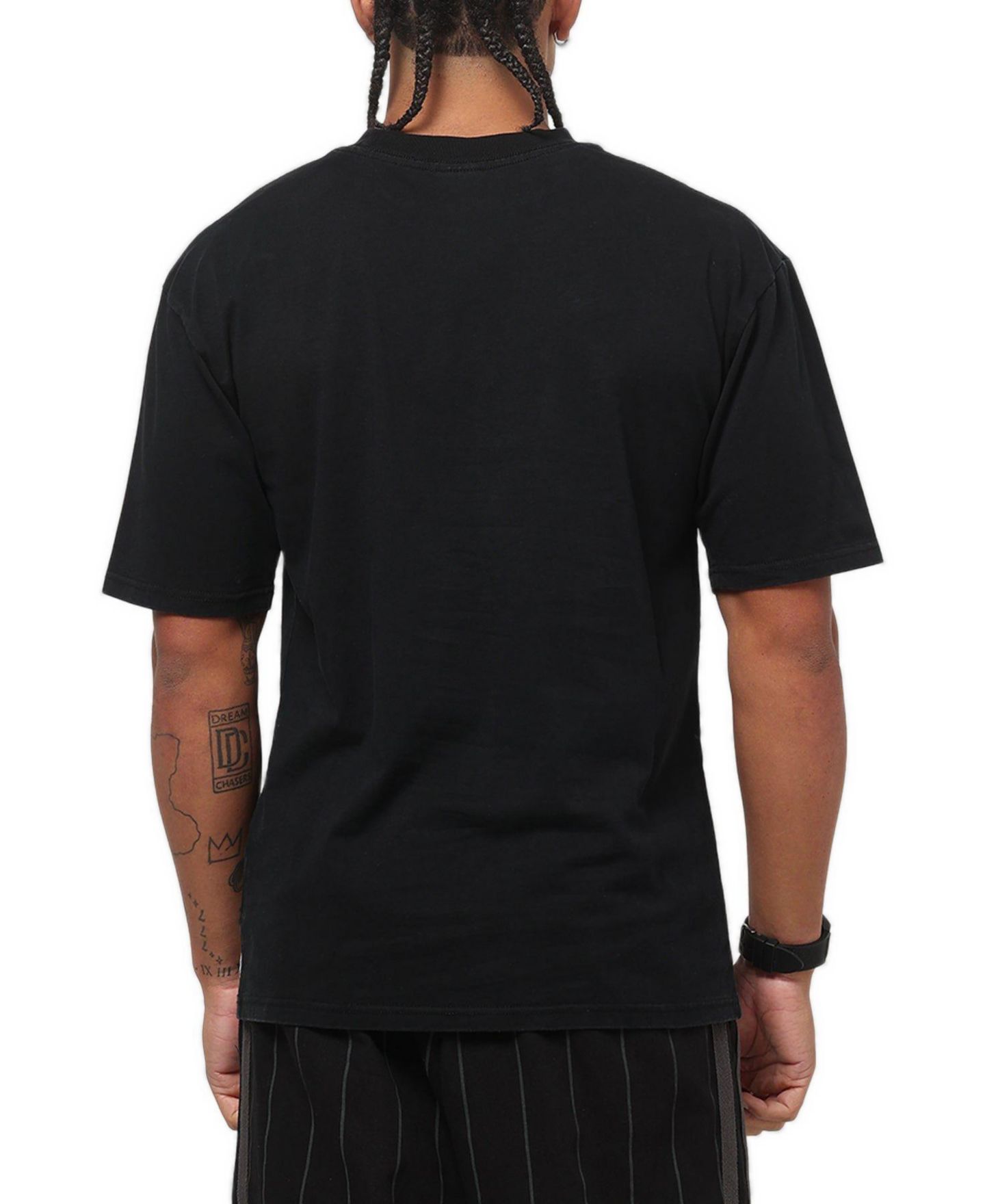 Мужская футболка CARRE Los Angeles City Series Oversized-Fit Contrast Gothic Chest Logo Print, цвет: Чёрный — фото 3