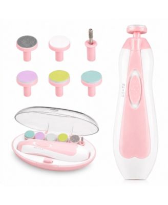Baby Electric Nail Trimmer with Light, 7-Piece Set