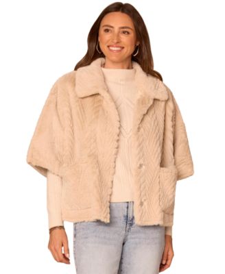 Women's Faux Fur Wide-Collar Capelet