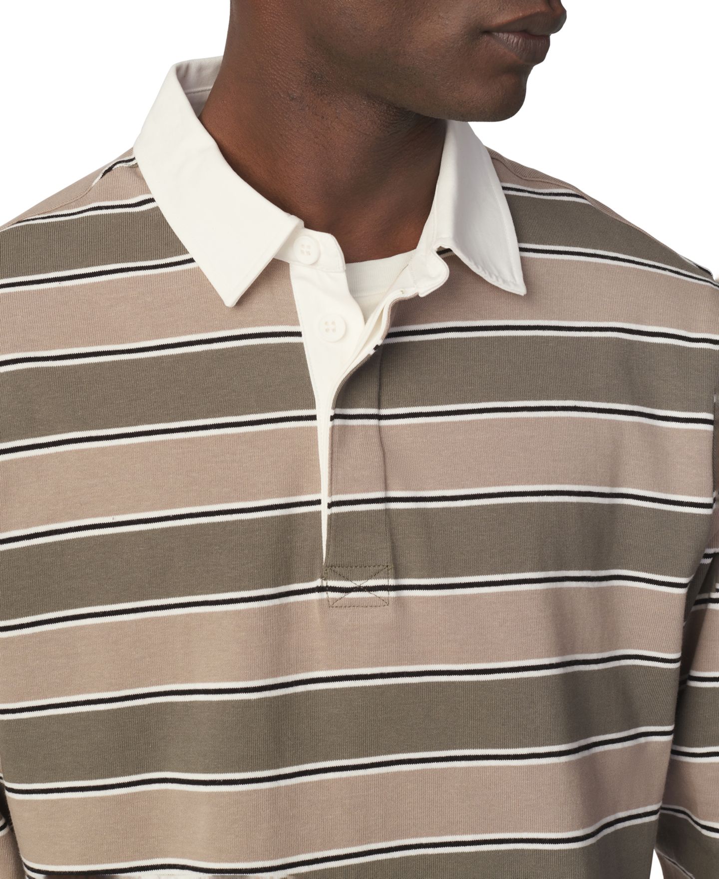Мужская рубашка Joe's Jeans Striped Long-Sleeve Rugby, цвет: Разноцветный — фото 4