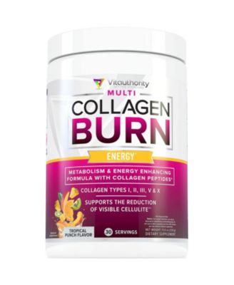 Multi Collagen Burn Energy Powder, Tropical Punch Flavor, 30 Servings