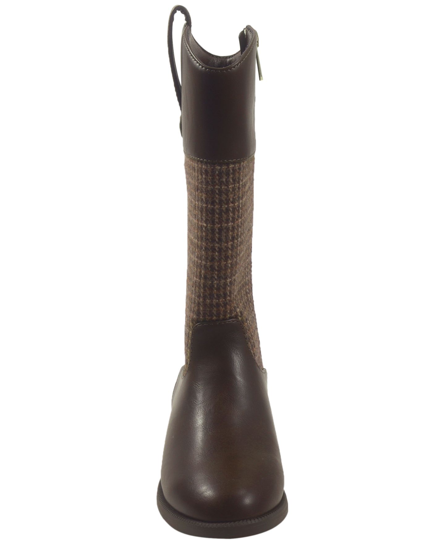 Ботинки Sam Edelman Equesty Hogtooth-Patterned Knee-High Zip для девочек, цвет: Коричневый — фото 6
