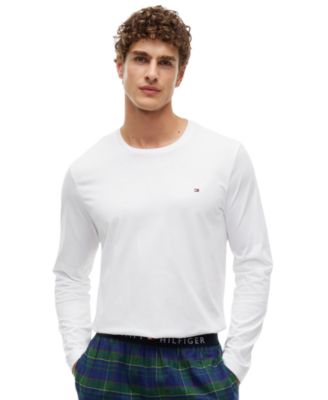 Men's Core Flag Long-Sleeve Crewneck Cotton Pajama T-Shirt