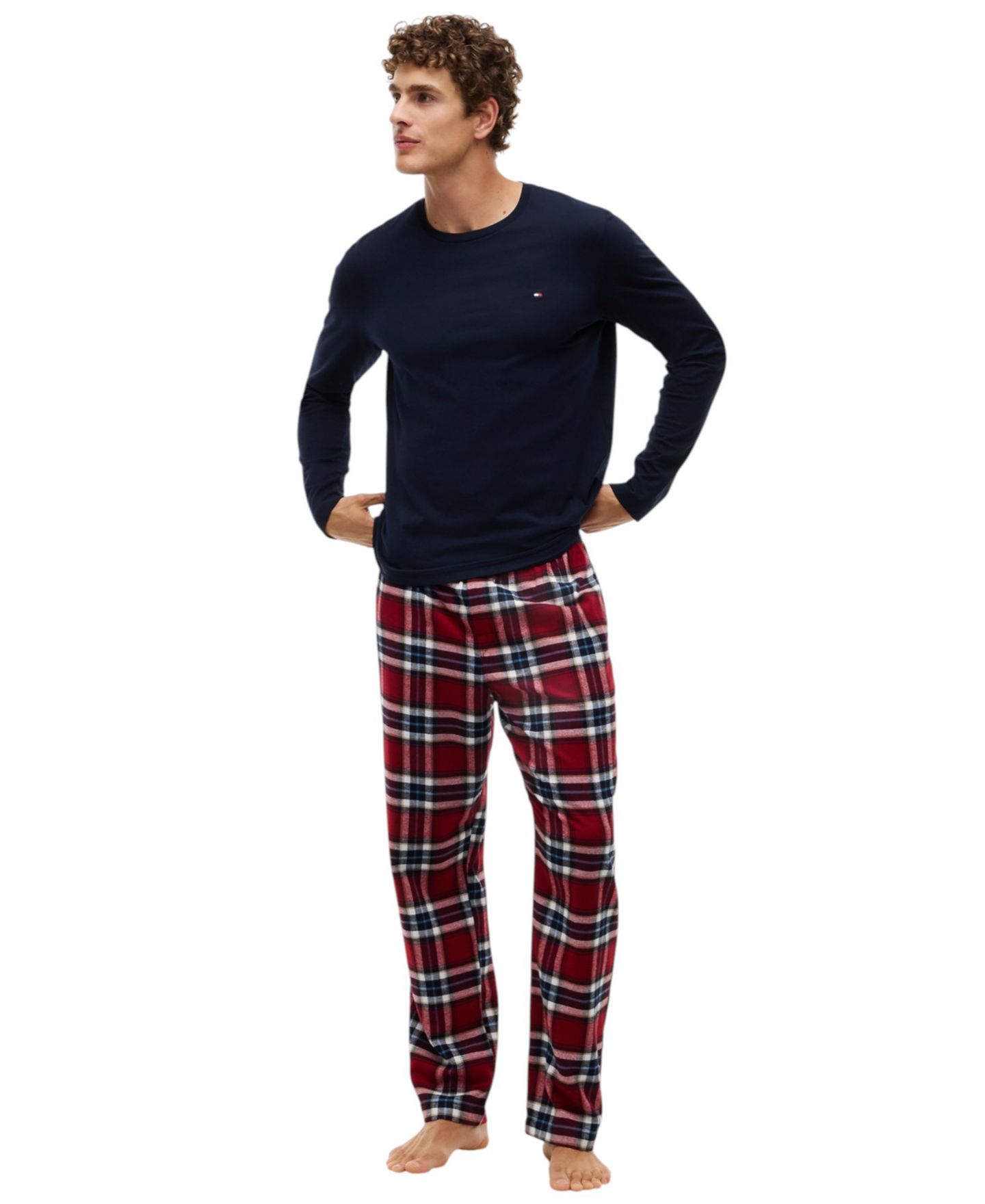 Пижамные брюки для мужчин, фланель — Tommy Hilfiger, цвет: Красный — фото 2